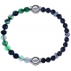 Apollon - Collection MiX - bracelet combinable agate indienne teintée 6mm - 10,25cm + labradorite 6mm - 10cm