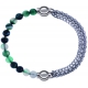 Apollon - Collection MiX - bracelet combinable agate indienne teintée 6mm - 10,25cm + chaines - 10,25cm