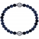Apollon - Collection MiX - bracelet combinable obsidienne neige 6mm - 10,25cm + obsidienne neige 6mm - 10,25cm