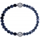 Apollon - Collection MiX - bracelet combinable obsidienne neige 6mm - 10,25cm + hématite 6mm - 10cm