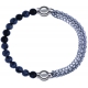 Apollon - Collection MiX - bracelet combinable obsidienne neige 6mm - 10,25cm + chaines - 10,25cm