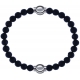 Apollon - Collection MiX - bracelet combinable pierre de lave 6mm - 10,25cm + pierre de lave 6mm - 10,25cm