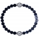 Apollon - Collection MiX - bracelet combinable pierre de lave 6mm - 10,25cm + sodalite 6mm - 10cm