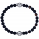 Apollon - Collection MiX - bracelet combinable pierre de lave 6mm - 10,25cm + oeil de tigre - pierre de lave 6mm - 10,75cm