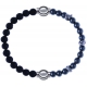 Apollon - Collection MiX - bracelet combinable pierre de lave 6mm - 10,25cm + hématite 6mm - 10cm