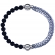 Apollon - Collection MiX - bracelet combinable pierre de lave 6mm - 10,25cm + chaines - 10,25cm
