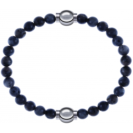 Apollon - Collection MiX - bracelet combinable labradorite 6mm - 10,25cm + labradorite 6mm - 10,25cm