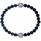 Apollon - Collection MiX - bracelet combinable labradorite 6mm - 10,25cm + pierre de lave 6mm - 10,25cm