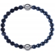 Apollon - Collection MiX - bracelet combinable labradorite 6mm - 10,25cm + hématite 6mm - 10,25cm