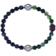 Apollon - Collection MiX - bracelet combinable labradorite 6mm - 10,25cm + agate verte 6mm - Bouddha - 10cm