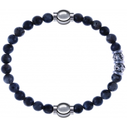 Apollon - Collection MiX - bracelet combinable labradorite 6mm - 10,25cm + sodalite 6mm - 10cm