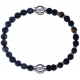Apollon - Collection MiX - bracelet combinable labradorite 6mm - 10,25cm + oeil de tigre - pierre de lave 6mm - 10,75cm