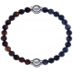 Apollon - Collection MiX - bracelet combinable oeil de tigre 6mm - 10,25cm + labradorite 6mm - 10,25cm