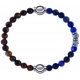 Apollon - Collection MiX - bracelet combinable oeil de tigre 6mm - 10,25cm + labradorite 6mm - 10cm