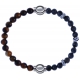 Apollon - Collection MiX - bracelet combinable oeil de tigre 6mm - 10,25cm + labradorite 6mm - 10cm