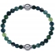Apollon - Collection MiX - bracelet combinable agate verte mousse 6mm - 10,25cm + agate verte mousse 6mm - 10,25cm
