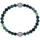 Apollon - Collection MiX - bracelet combinable agate verte mousse 6mm - 10,25cm + agate verte mousse 6mm - 10,25cm