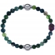 Apollon - Collection MiX - bracelet combinable agate verte mousse 6mm - 10,25cm + agate verte 6mm - Bouddha - 10cm