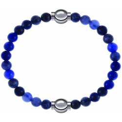 Apollon - Collection MiX - bracelet combinable sodalite 6mm - 10,25cm + sodalite 6mm - 10,25cm