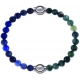 Apollon - Collection MiX - bracelet combinable sodalite 6mm - 10,25cm + agate verte mousse 6mm - 10,25cm