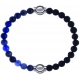 Apollon - Collection MiX - bracelet combinable sodalite 6mm - 10,25cm + pierre de lave 6mm - 10,25cm