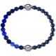 Apollon - Collection MiX - bracelet combinable sodalite 6mm - 10,25cm + hématite 6mm - 10,25cm