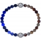 Apollon - Collection MiX - bracelet combinable sodalite 6mm - 10,25cm + agate jaspe 6mm - 10,25cm