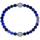 Apollon - Collection MiX - bracelet combinable sodalite 6mm - 10,25cm + labradorite 6mm - 10cm