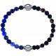 Apollon - Collection MiX - bracelet combinable sodalite 6mm - 10,25cm + oeil de tigre - pierre de lave 6mm - 10,75cm