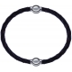 Apollon - Collection MiX - bracelet combinable cuir tressé italien marron - 10,5cm + cuir tressé italien marron - 10,5cm