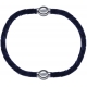 Apollon - Collection MiX - bracelet combinable cuir tressé italien gris - 10,5cm + cuir tressé italien gris - 10,5cm