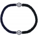 Apollon - Collection MiX - bracelet combinable cuir tressé italien gris - 10,5cm + cuir tressé italien vert - 10,5cm