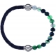 Apollon - Collection MiX - bracelet combinable cuir tressé italien gris - 10,5cm + agate indienne teintée 6mm - 10,25cm