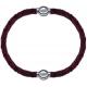 Apollon - Collection MiX - bracelet combinable cuir tressé italien marron - 10,5cm + cuir tressé italien marron - 10,5cm