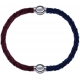 Apollon - Collection MiX - bracelet combinable cuir tressé italien marron - 10,5cm + cuir tressé italien bleu - 10,5cm