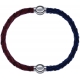 Apollon - Collection MiX - bracelet combinable cuir tressé italien marron - 10,5cm + cuir tressé italien bleu - 10,5cm