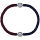 Apollon - Collection MiX - bracelet combinable cuir tressé italien marron - 10,5cm + cuir tressé italien gris - 10,5cm