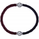 Apollon - Collection MiX - bracelet combinable cuir tressé italien marron - 10,5cm + cuir tressé italien marron - 10,5cm