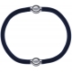 Apollon - Collection MiX - bracelet combinable cuir italien gris - 10,25cm + cuir italien gris - 10,25cm