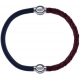 Apollon - Collection MiX - bracelet combinable cuir italien gris - 10,25cm + cuir tressé italien marron - 10,5cm