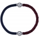 Apollon - Collection MiX - bracelet combinable cuir italien gris - 10,25cm + cuir tressé italien marron - 10,5cm