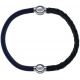 Apollon - Collection MiX - bracelet combinable cuir italien gris - 10,25cm + cuir tressé italien vert - 10,5cm