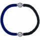 Apollon - Collection MiX - bracelet combinable cuir italien bleu - 10,25cm + cuir tressé italien vert - 10,5cm