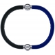 Apollon - Collection MiX - bracelet combinable cuir italien vert militaire - 10,25cm + cuir italien bleu - 10,25cm