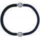 Apollon - Collection MiX - bracelet combinable cuir italien vert militaire - 10,25cm + cuir italien gris - 10,25cm