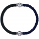 Apollon - Collection MiX - bracelet combinable cuir italien vert militaire - 10,25cm + cuir tressé italien bleu - 10,5cm