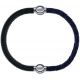 Apollon - Collection MiX - bracelet combinable cuir italien vert militaire - 10,25cm + cuir tressé italien gris - 10,5cm