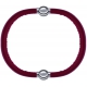 Apollon - Collection MiX - bracelet combinable cuir italien rouge - 10,25cm + cuir italien rouge - 10,25cm