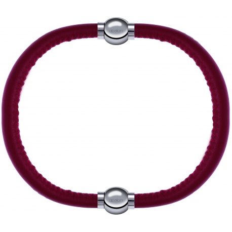 Apollon - Collection MiX - bracelet combinable cuir italien rouge - 10,25cm + cuir italien rouge - 10,25cm