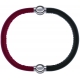 Apollon - Collection MiX - bracelet combinable cuir italien rouge - 10,25cm + cuir italien vert militaire - 10,25cm
